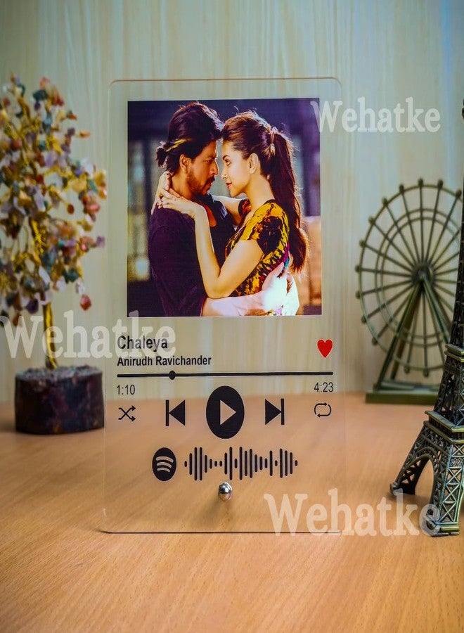 WEHATKE Customized Spotify With Photo & Scannable Link With Musical Plaque With Stainless Steel Stand for Birthday Anniversary & Couples| Best Personalized Spotify Photo Frame for Gift - Image 5